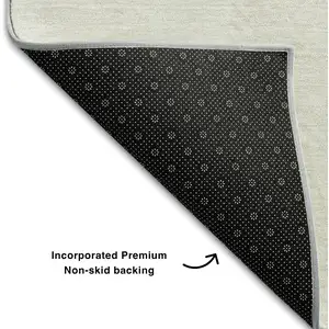 Photo of Beige And Ivory Abstract Geometric Washable Area Rug With UV Protection