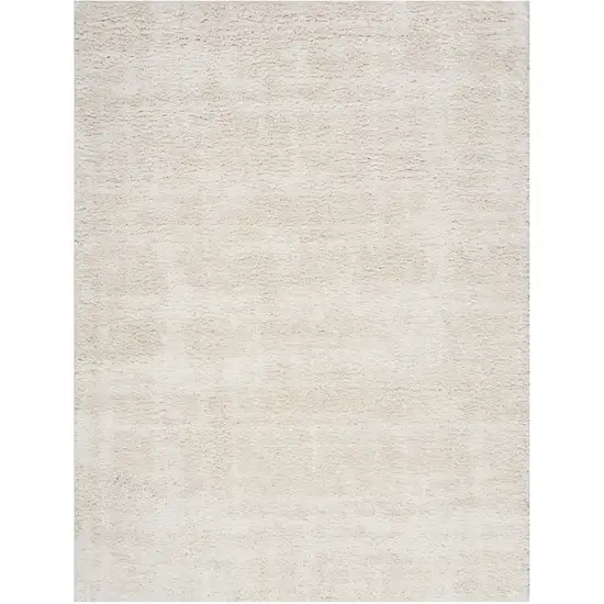 Beige And Ivory Abstract Shag Distressed Area Rug Photo 4