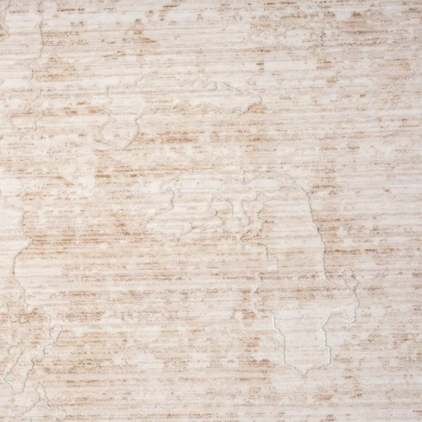 Beige And Ivory Abstract Square Rug Photo 9