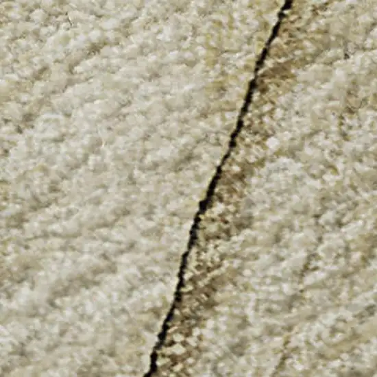 Beige And Ivory Abstract Washable Area Rug With UV Protection Photo 4