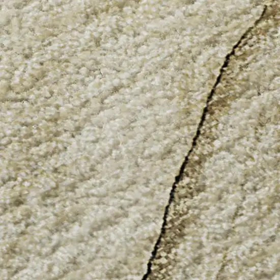 Beige And Ivory Abstract Washable Area Rug With UV Protection Photo 5