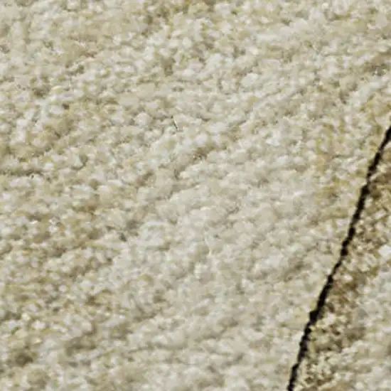 Beige And Ivory Abstract Washable Area Rug With UV Protection Photo 4