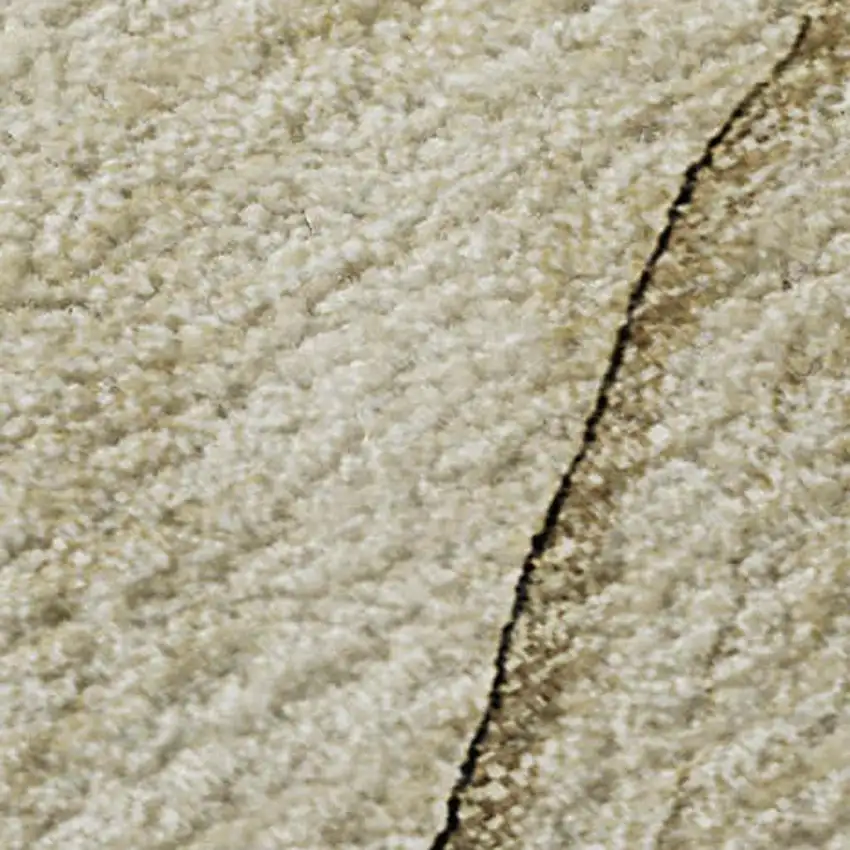 Beige And Ivory Abstract Washable Area Rug With UV Protection Photo 5