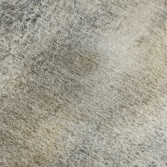 Beige And Ivory Abstract Washable Area Rug With UV Protection Photo 7