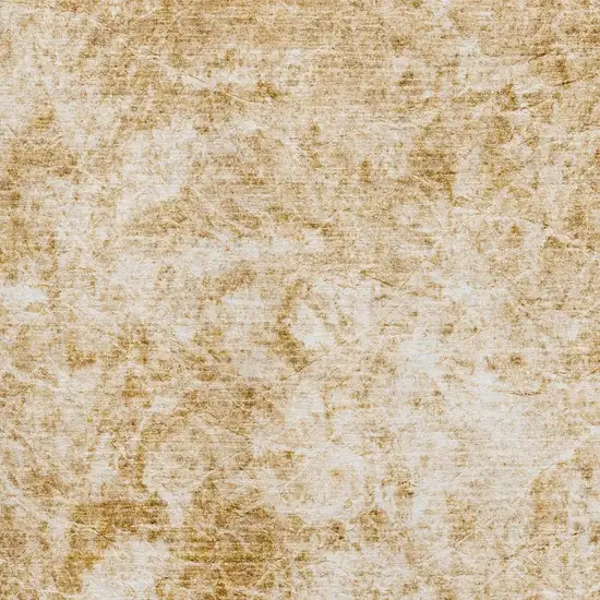 Beige And Ivory Abstract Washable Area Rug With UV Protection Photo 2