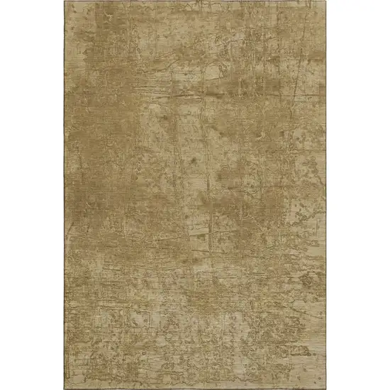 Beige And Ivory Abstract Washable Area Rug With UV Protection Photo 1