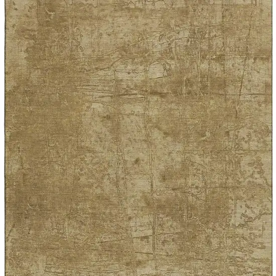 Beige And Ivory Abstract Washable Area Rug With UV Protection Photo 4