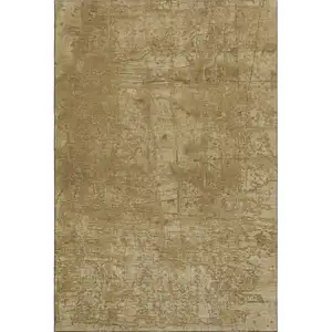 Photo of Beige And Ivory Abstract Washable Area Rug With UV Protection