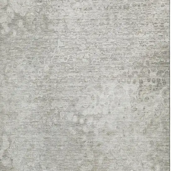 Beige And Ivory Abstract Washable Area Rug With UV Protection Photo 3