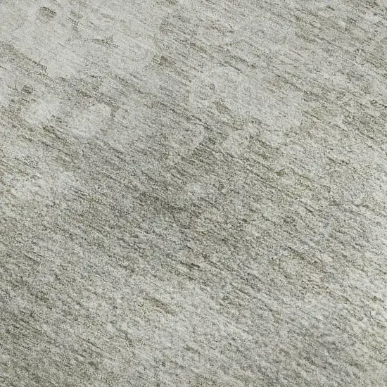 Beige And Ivory Abstract Washable Area Rug With UV Protection Photo 4