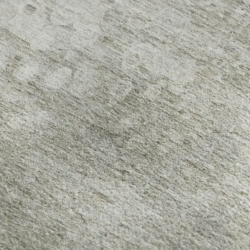 Beige And Ivory Abstract Washable Area Rug With UV Protection Photo 4