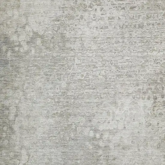 Beige And Ivory Abstract Washable Area Rug With UV Protection Photo 3