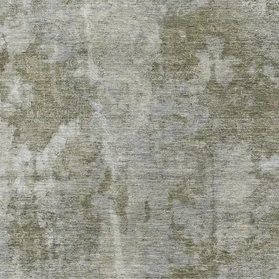 Beige And Ivory Abstract Washable Area Rug With UV Protection Photo 4