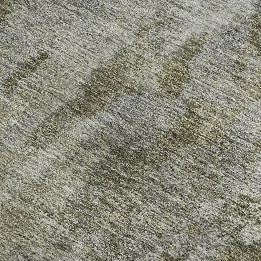 Beige And Ivory Abstract Washable Area Rug With UV Protection Photo 2