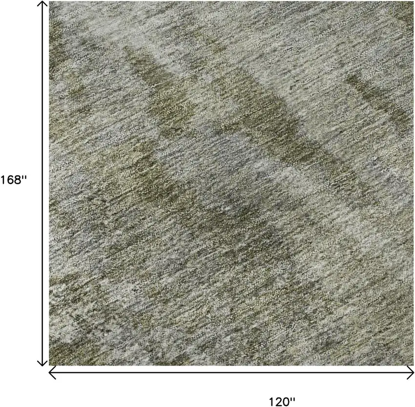 Beige And Ivory Abstract Washable Area Rug With UV Protection Photo 9