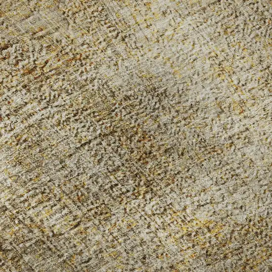 Beige And Ivory Abstract Washable Area Rug With UV Protection Photo 8