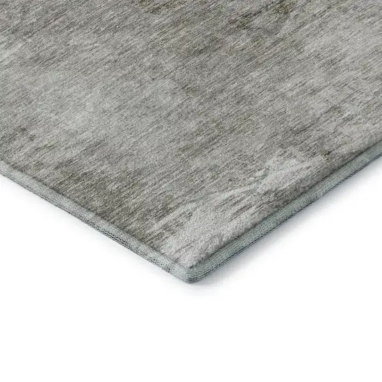 Beige And Ivory Abstract Washable Area Rug With UV Protection Photo 7