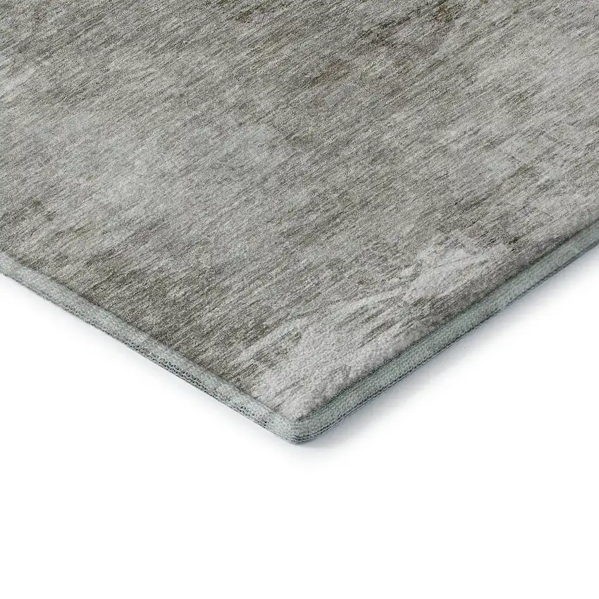 Beige And Ivory Abstract Washable Area Rug With UV Protection Photo 7