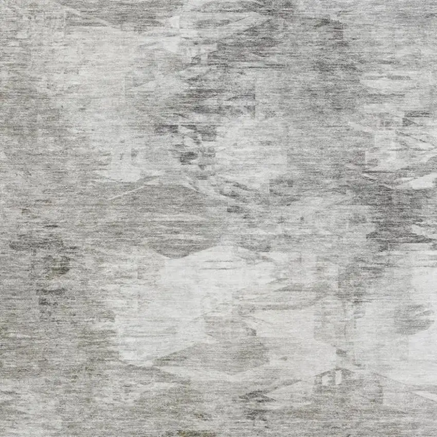 Beige And Ivory Abstract Washable Area Rug With UV Protection Photo 3