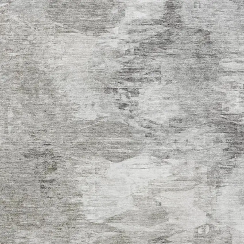 Beige And Ivory Abstract Washable Area Rug With UV Protection Photo 3