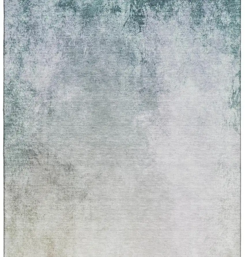 Beige And Ivory Abstract Washable Area Rug With UV Protection Photo 4