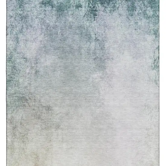 Beige And Ivory Abstract Washable Area Rug With UV Protection Photo 6