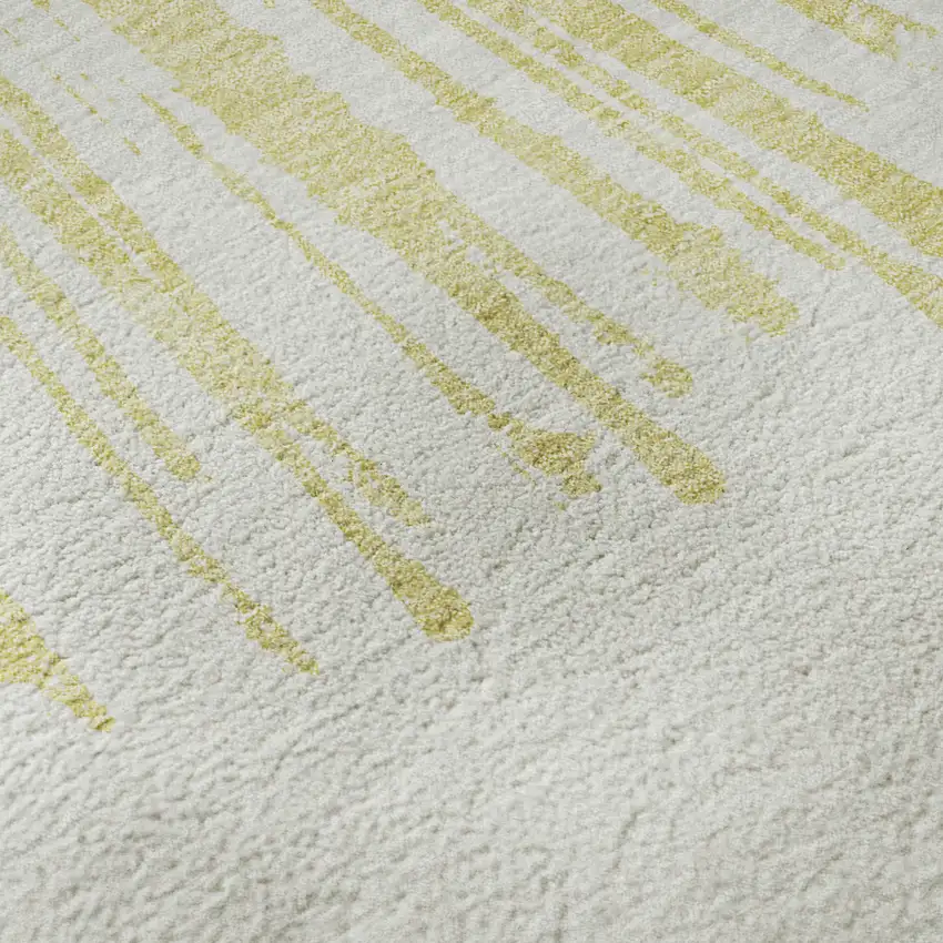 Beige And Ivory Abstract Washable Area Rug With UV Protection Photo 1