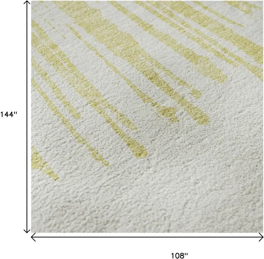 Beige And Ivory Abstract Washable Area Rug With UV Protection Photo 9