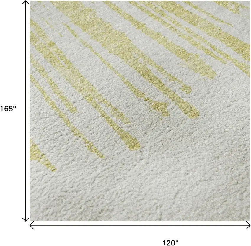 Beige And Ivory Abstract Washable Area Rug With UV Protection Photo 9