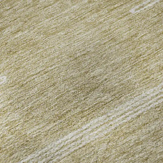 Beige And Ivory Abstract Washable Area Rug With UV Protection Photo 3