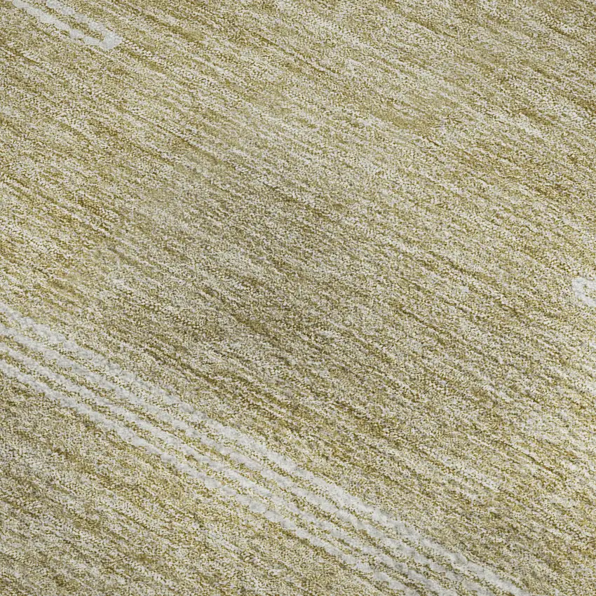 Beige And Ivory Abstract Washable Area Rug With UV Protection Photo 4