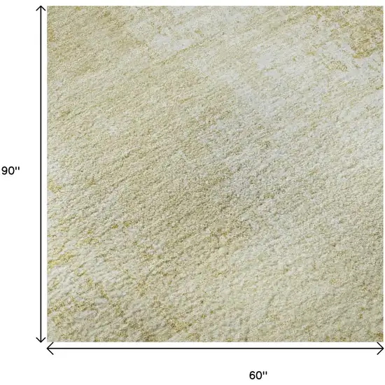 Beige And Ivory Abstract Washable Area Rug With UV Protection Photo 8