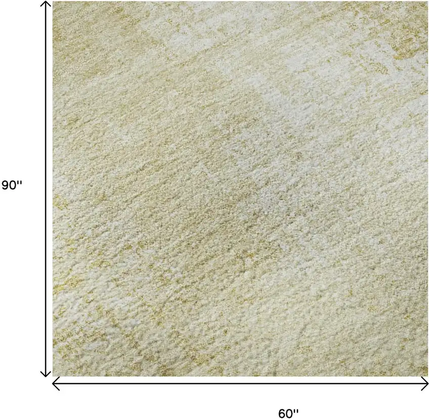 Beige And Ivory Abstract Washable Area Rug With UV Protection Photo 8