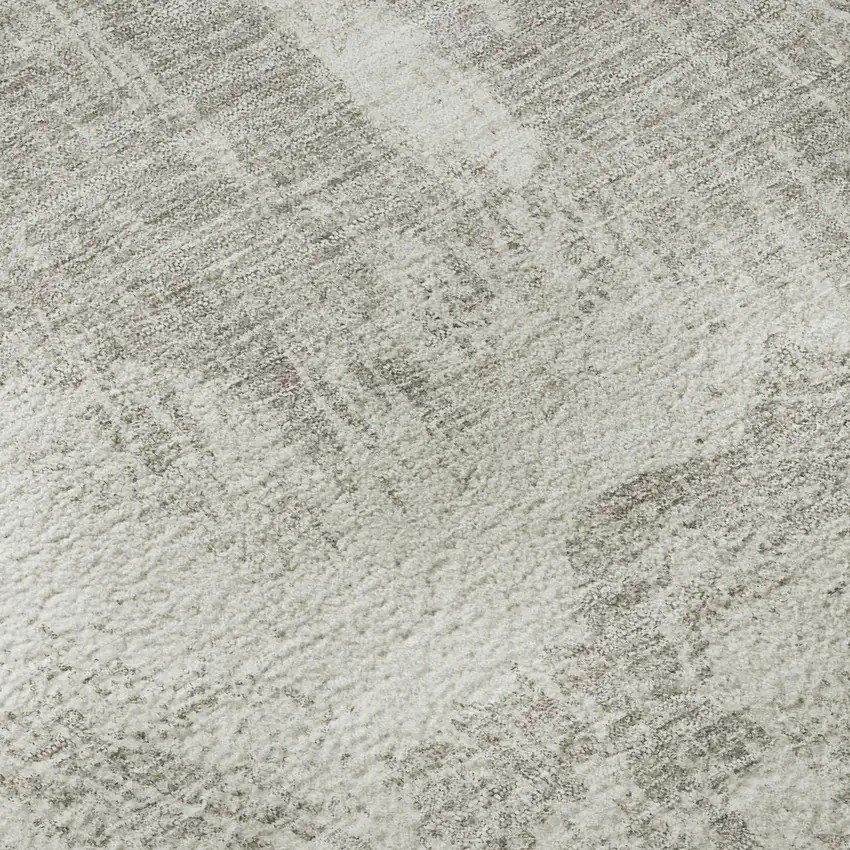 Beige And Ivory Abstract Washable Area Rug With UV Protection Photo 8