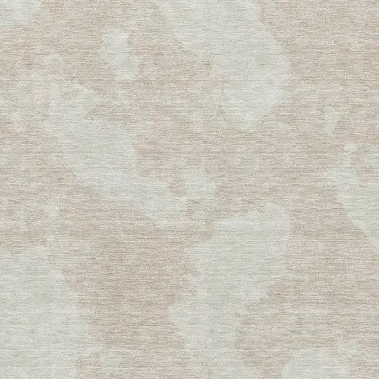 Beige And Ivory Abstract Washable Area Rug With UV Protection Photo 2