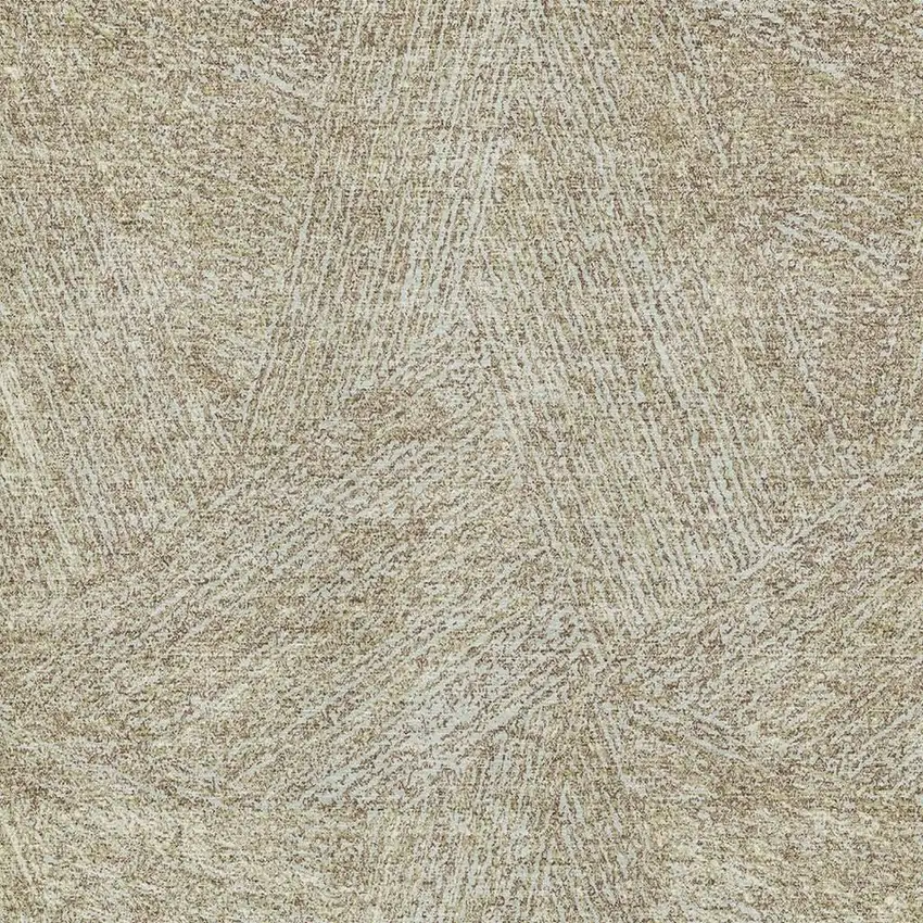 Beige And Ivory Abstract Washable Area Rug With UV Protection Photo 3