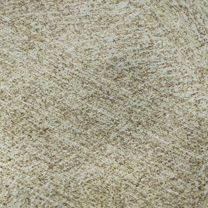 Beige And Ivory Abstract Washable Area Rug With UV Protection Photo 7