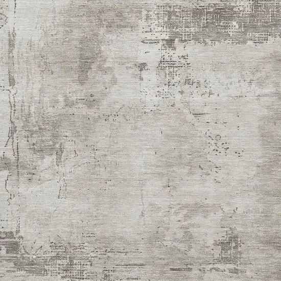 Beige And Ivory Abstract Washable Area Rug With UV Protection Photo 2