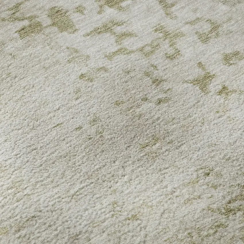 Beige And Ivory Abstract Washable Area Rug With UV Protection Photo 8