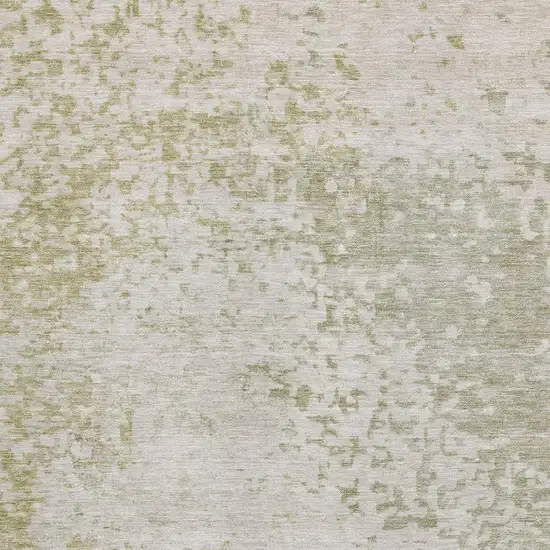 Beige And Ivory Abstract Washable Area Rug With UV Protection Photo 2