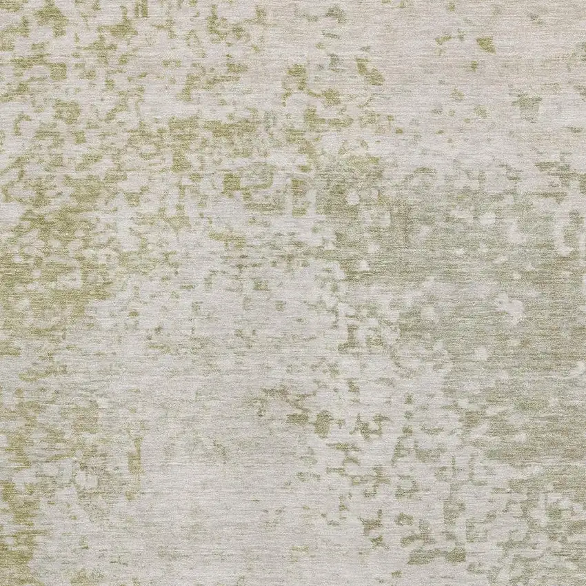 Beige And Ivory Abstract Washable Area Rug With UV Protection Photo 2