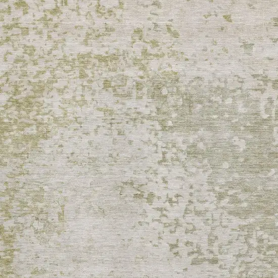 Beige And Ivory Abstract Washable Area Rug With UV Protection Photo 2
