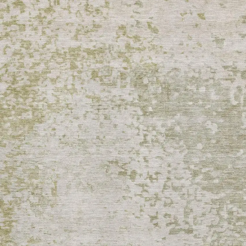 Beige And Ivory Abstract Washable Area Rug With UV Protection Photo 2