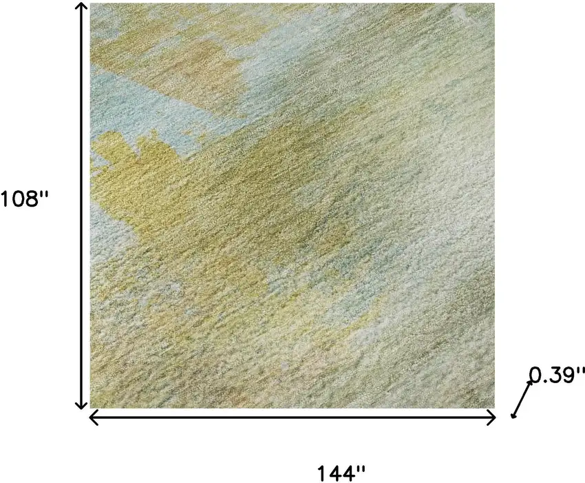 Beige And Ivory Abstract Washable Area Rug With UV Protection Photo 8