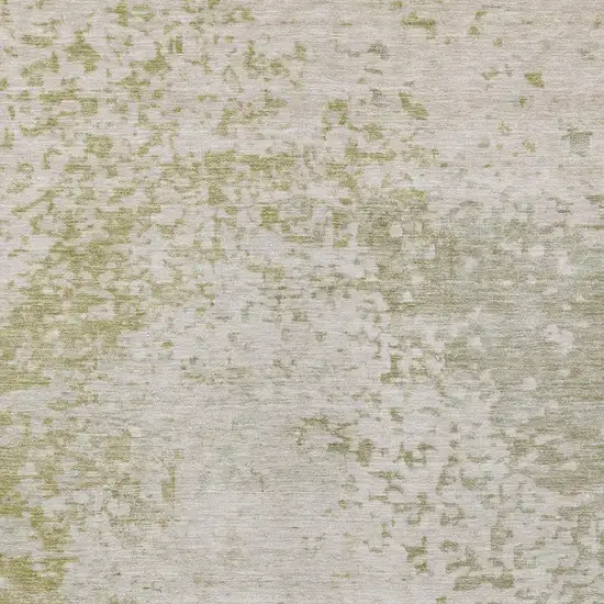 Beige And Ivory Abstract Washable Indoor Outdoor Area Rug Photo 3