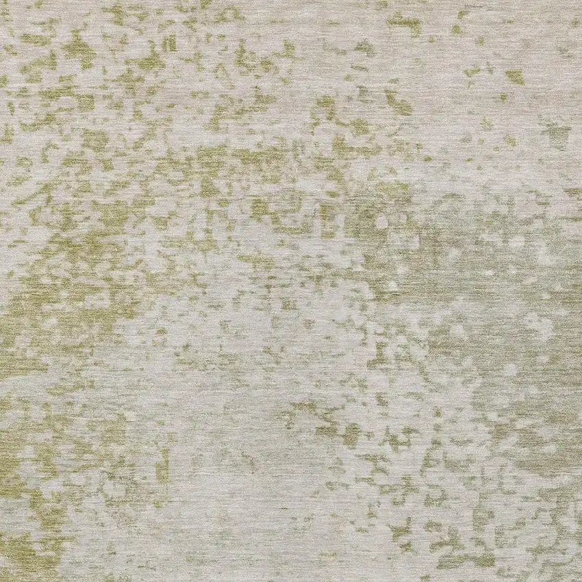 Beige And Ivory Abstract Washable Indoor Outdoor Area Rug Photo 3