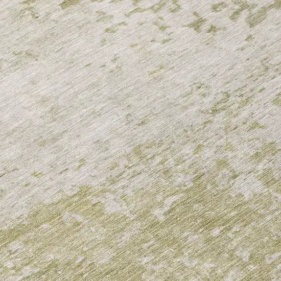 Beige And Ivory Abstract Washable Indoor Outdoor Area Rug Photo 8