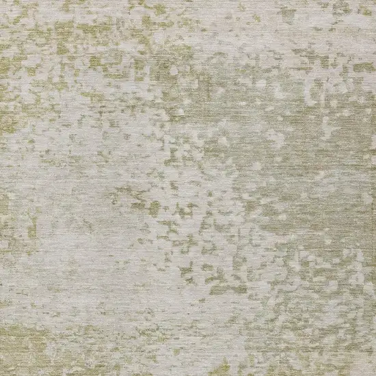 Beige And Ivory Abstract Washable Indoor Outdoor Area Rug Photo 4