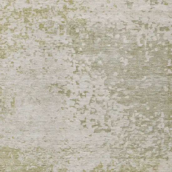Beige And Ivory Abstract Washable Indoor Outdoor Area Rug Photo 6