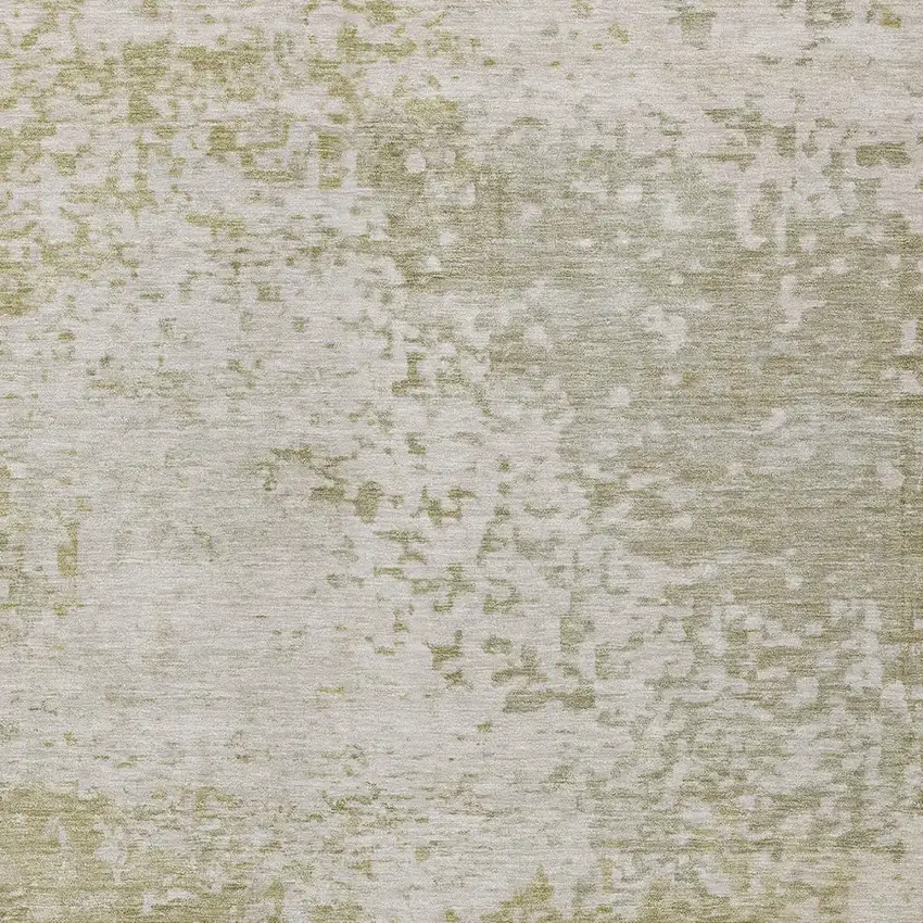 Beige And Ivory Abstract Washable Indoor Outdoor Area Rug Photo 6